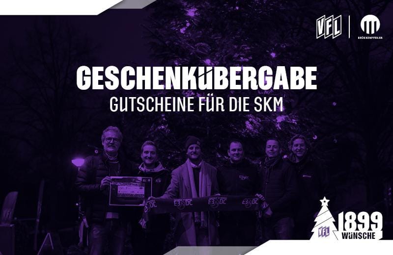 1899 Wünsche: Gutschein-Übergabe an die Wohnungslosenhilfe läutet Endspurt der VfL-Weihnachtskampagne ein