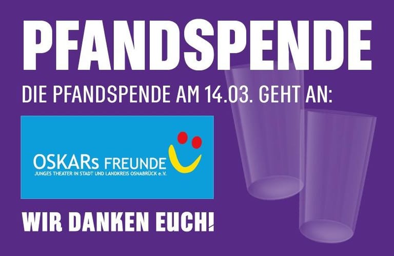Becherpfandspende am Brückentag für OSKARs Freunde