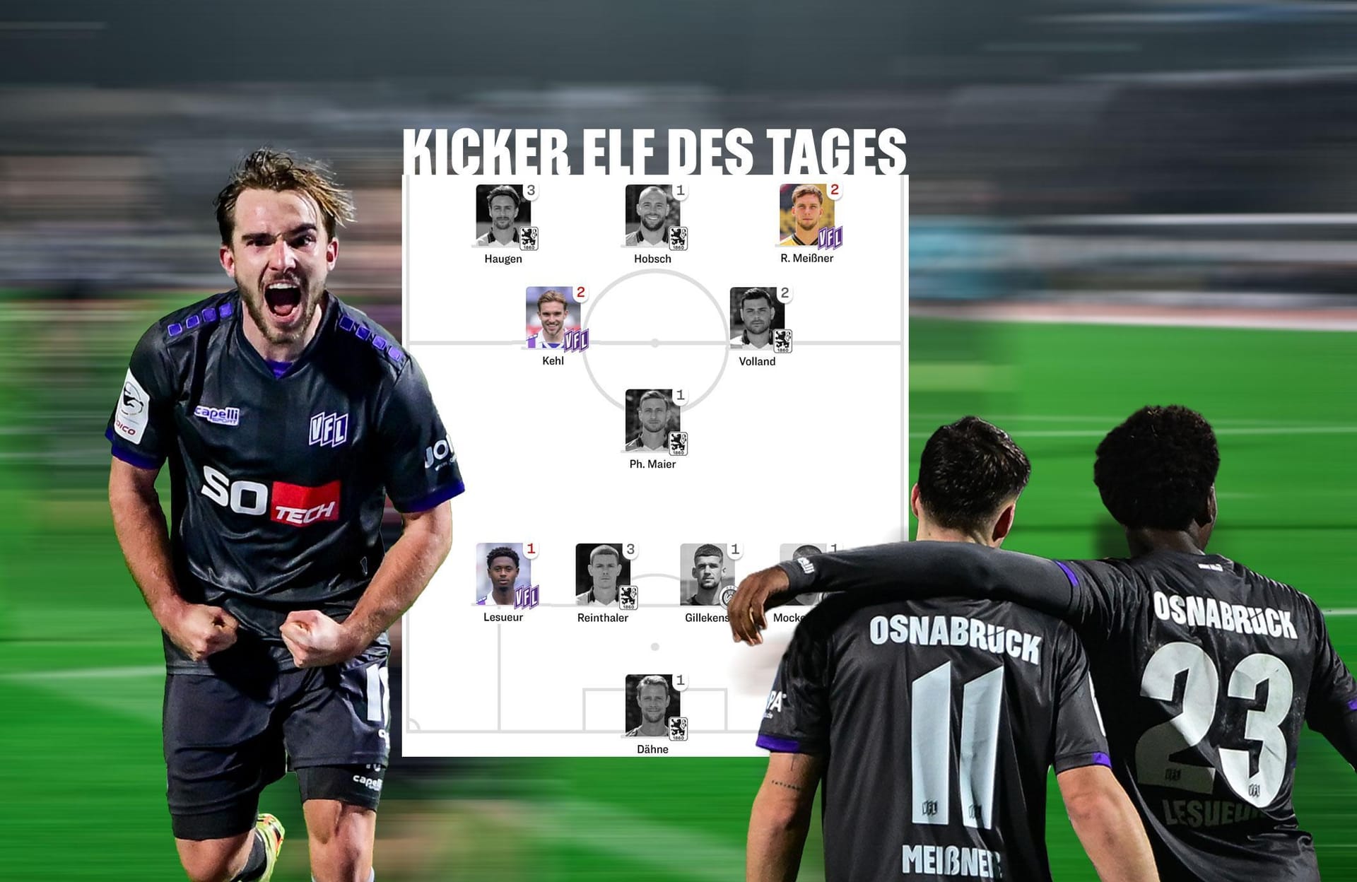 VfL-Dreiergespann in „Elf des Tages“ berufen