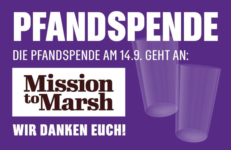 Becherpfand für „Mission to Marsh“