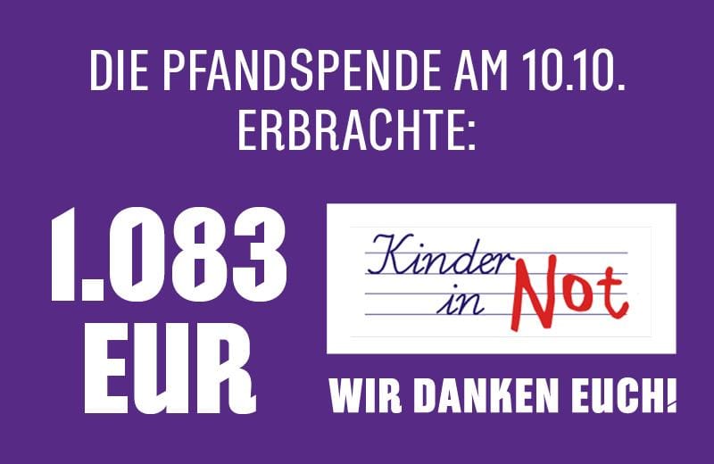 1.083 EUR Becherspende beim Abschiedsspiel von Eule