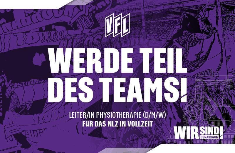 Stellenausschreibung: Leiter/in Physiotherapie (d/w/m) für das Nachwuchsleistungszentrum in Vollzeit