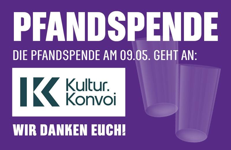 Becherpfandspende am Sonntag für Kultur.Knovoi