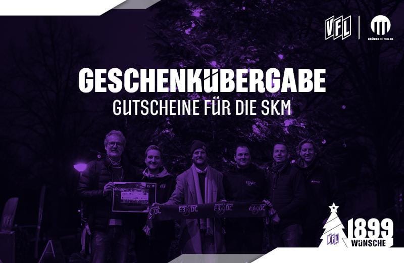 1899 Wünsche: Gutschein-Übergabe an die Wohnungslosenhilfe läutet Endspurt der VfL-Weihnachtskampagne ein