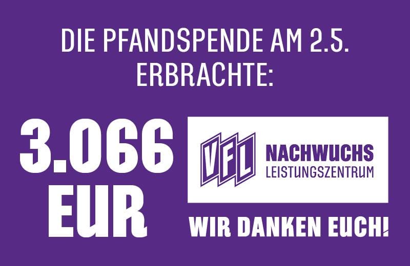 3.066 EUR Becherspende für Nachwuchsleistungszentrum