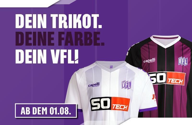 Unverwechselbar und stilvoll: VfL stellt Auswärts- und Ausweichtrikot vor