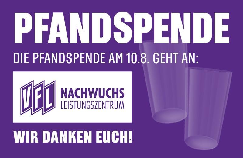 Becherpfand gegen Aue für Nachwuchsleistungszentrum