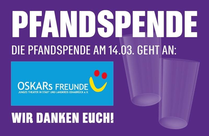 Becherpfandspende am Brückentag für OSKARs Freunde