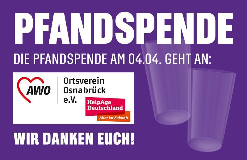 Becherpfandspende am Brückentag gegen Schweinfurt