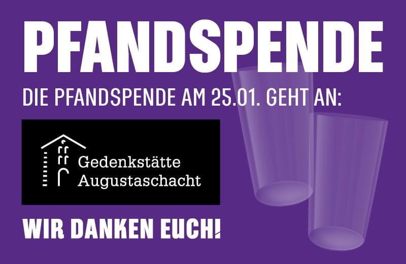 Becherspende beim Brückentag gegen die „Löwen“