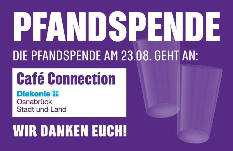 Becherspende für das Café Connection