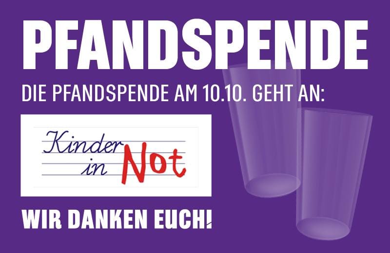 Becherspende beim Abschiedsspiel von Eule