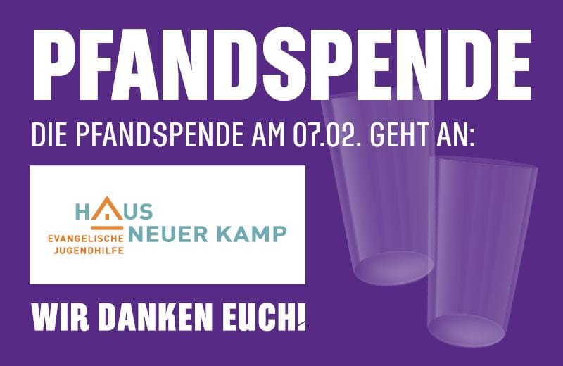 Becherspende für die Evangelische Jugendhilfe Haus Neuer Kamp e.V.