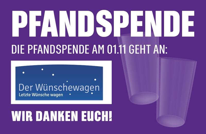 Becherspende für den Wünschewagen Niedersachsen