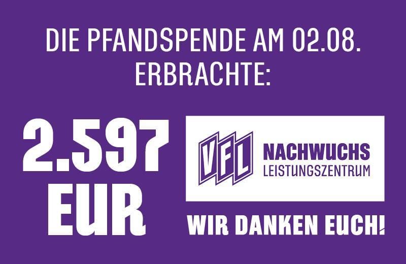 Knapp 2.600 EUR Becherspende für Nachwuchsleistungszentrum