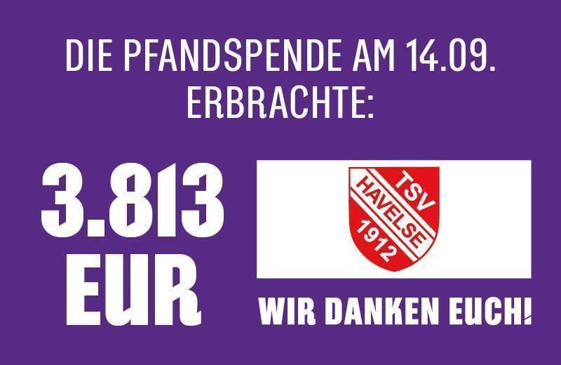 3.813 EUR für den TSV Havelse