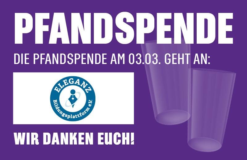 Becherspende beim Flutlichtspiel gegen Viktoria Köln