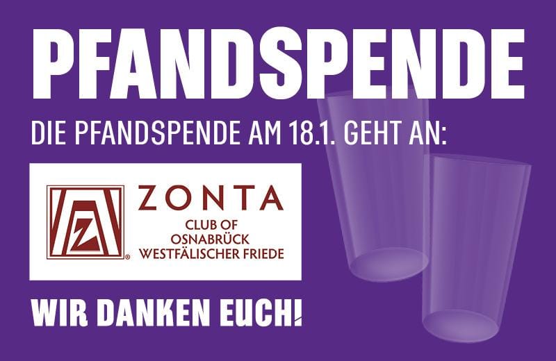 Becherspende für Zonta Club Westfälischer Friede