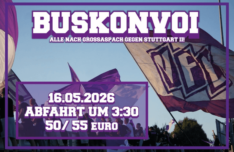 Buskonvoi zum letzten Saisonspiel
