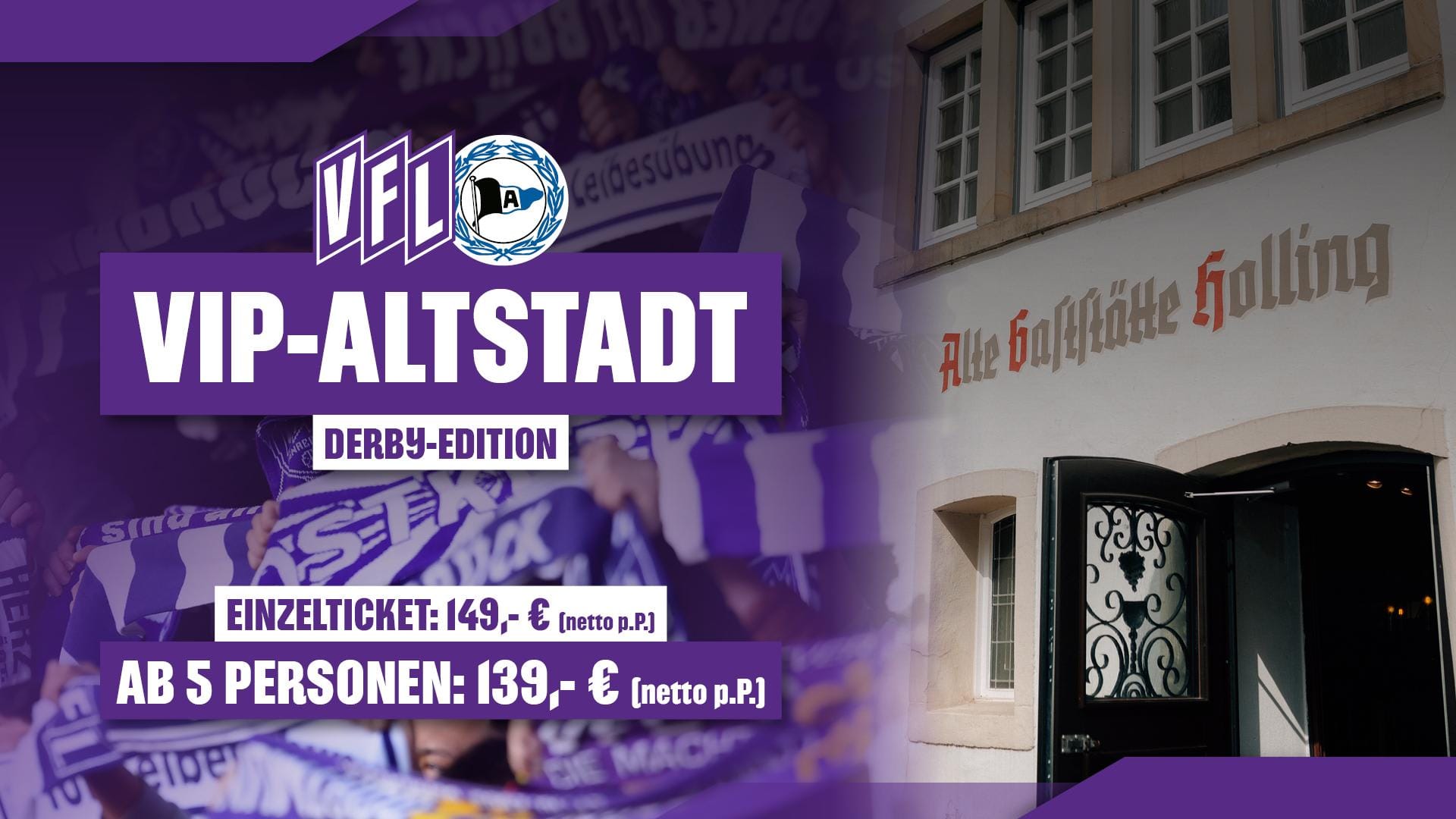 Derby-Edition: Altstadt-VIP-Angebot in Kooperation mit Kultgaststätte Holling