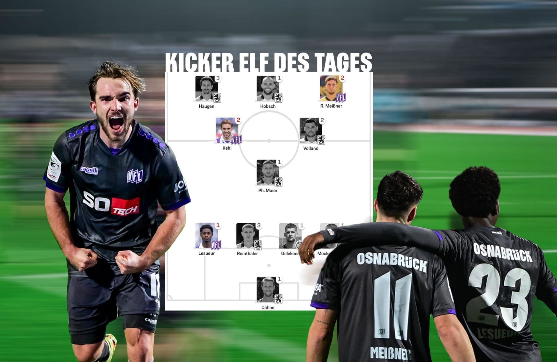 VfL-Dreiergespann in „Elf des Tages“ berufen