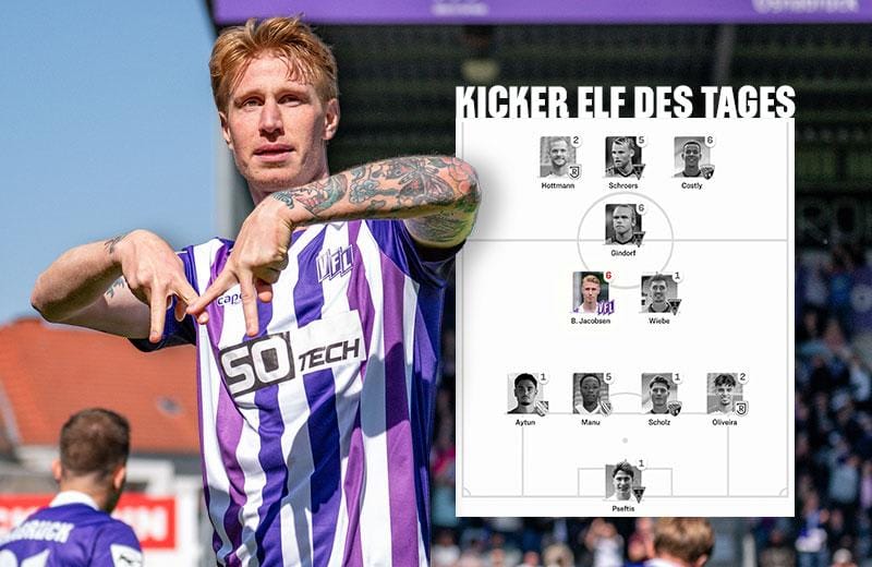 Jacobsen in „Elf des Tages“ berufen