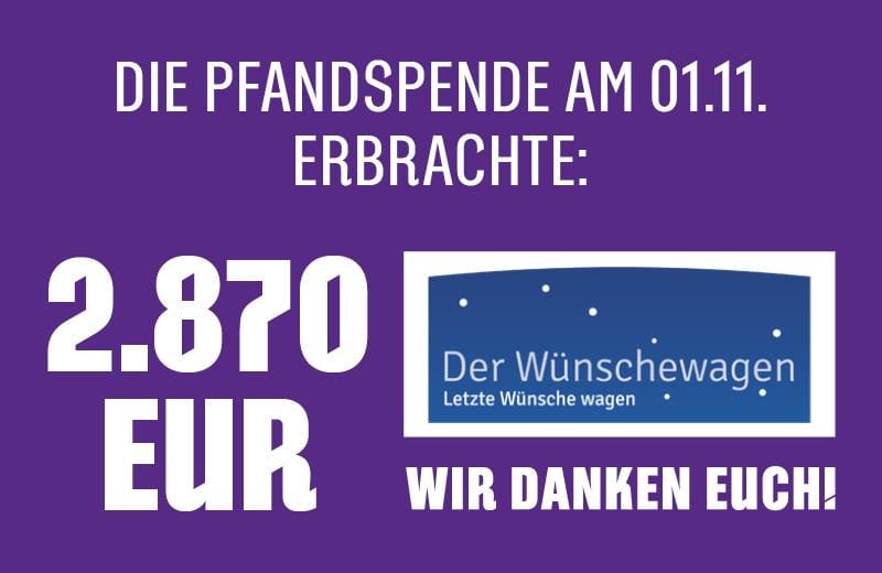 2.870 EUR für den Wünschewagen Niedersachsen