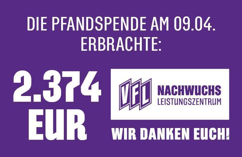 2.374 EUR Becherspende für Nachwuchsleistungszentrum