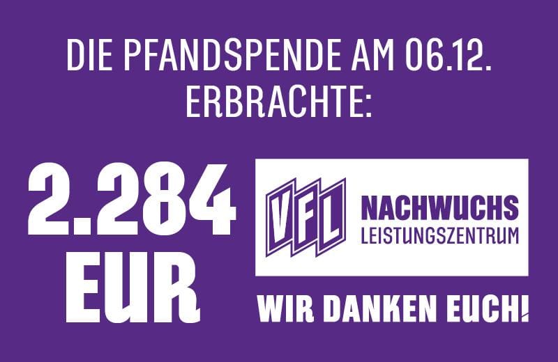 2.284 EUR Becherspende für das Nachwuchsleistungszentrum