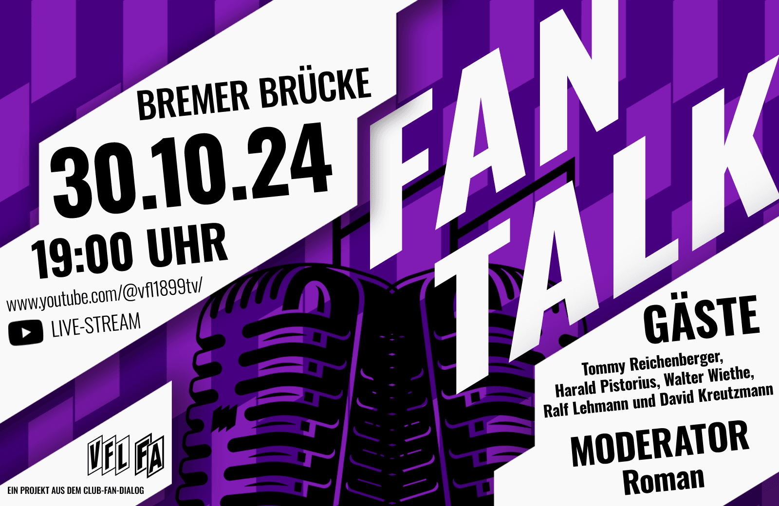 Fantalk am 30. Oktober an der Bremer Brücke – Eine Zeitreise durch die VfL-Geschichte!