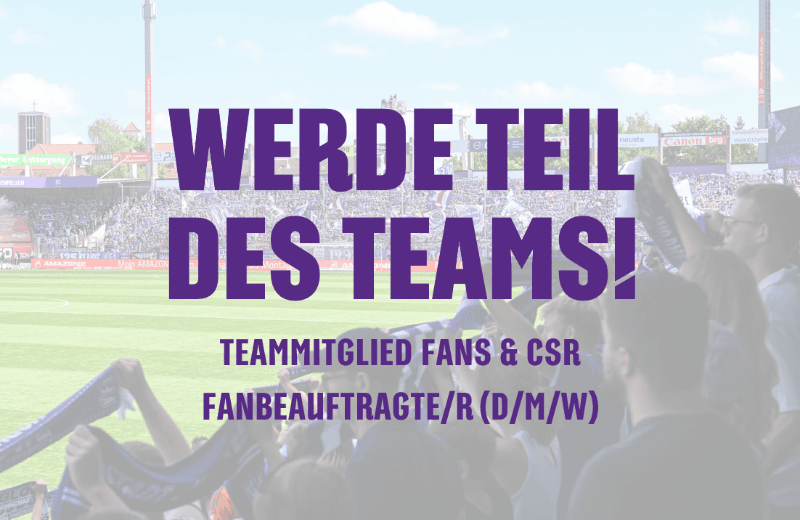Stellenausschreibung Teammitglied Fans & CSR / Fanbeauftragte/r (d/m/w)