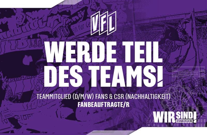 Wir suchen: Teammitglied Fans & CSR (Nachhaltigkeit) / Fanbeauftragter (d/m/w)