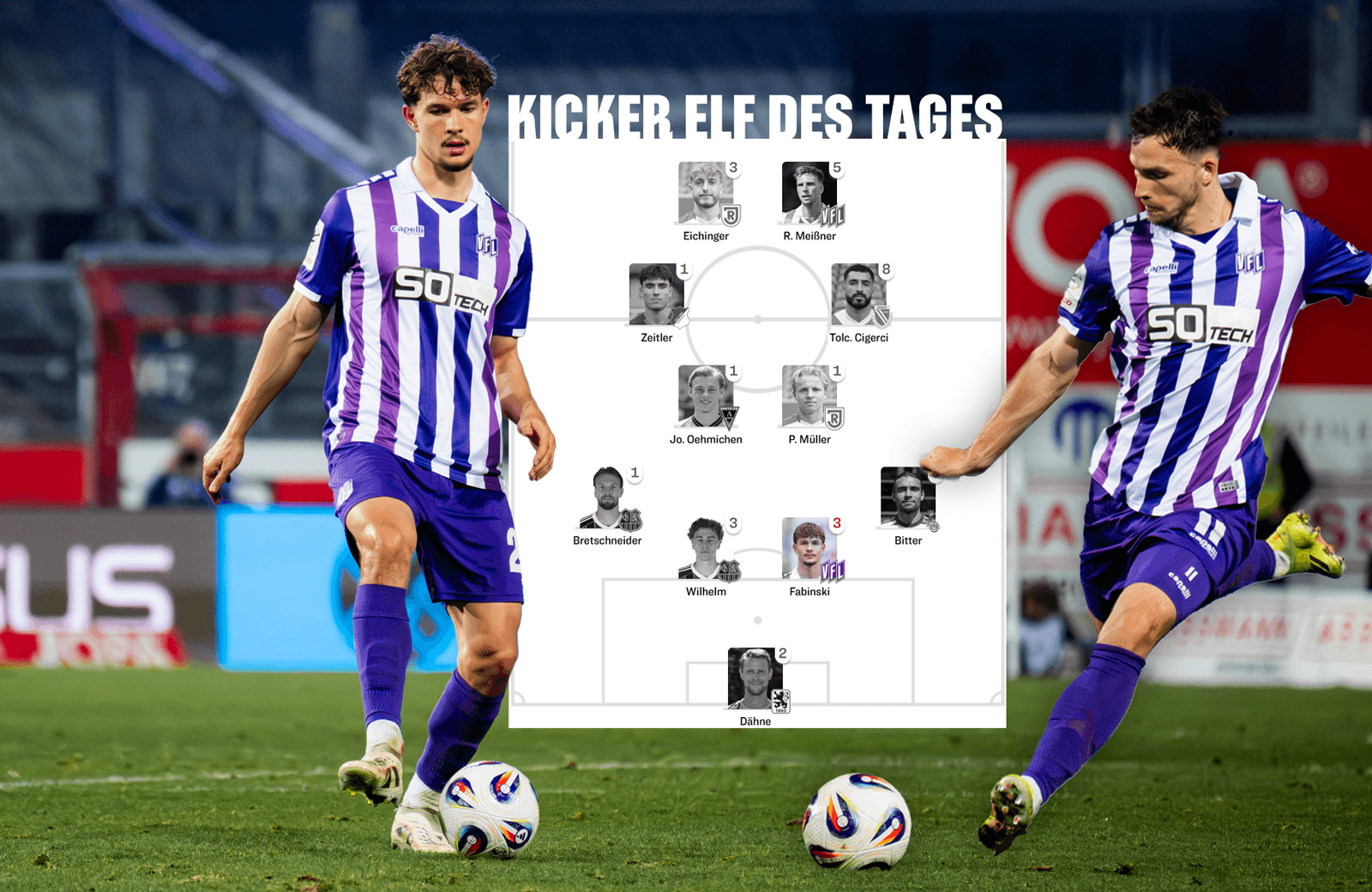 Meißner und Fabinski in die „Elf des Tages“ berufen
