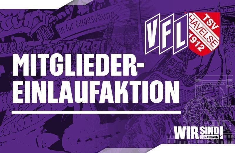 2. Mitglieder-Einlaufaktion gegen den TSV Havelse – Laufe gemeinsam mit den Profis ein!