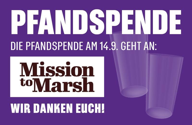Becherpfand für „Mission to Marsh“