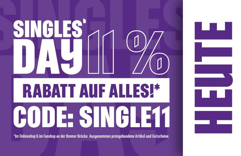 Singles-Day: 11%-Rabatt auf alles!