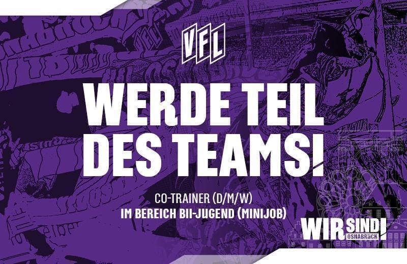 Stellenausschreibung: Co-Trainer/in (d/w/m) für den Bereich BII-Jugend