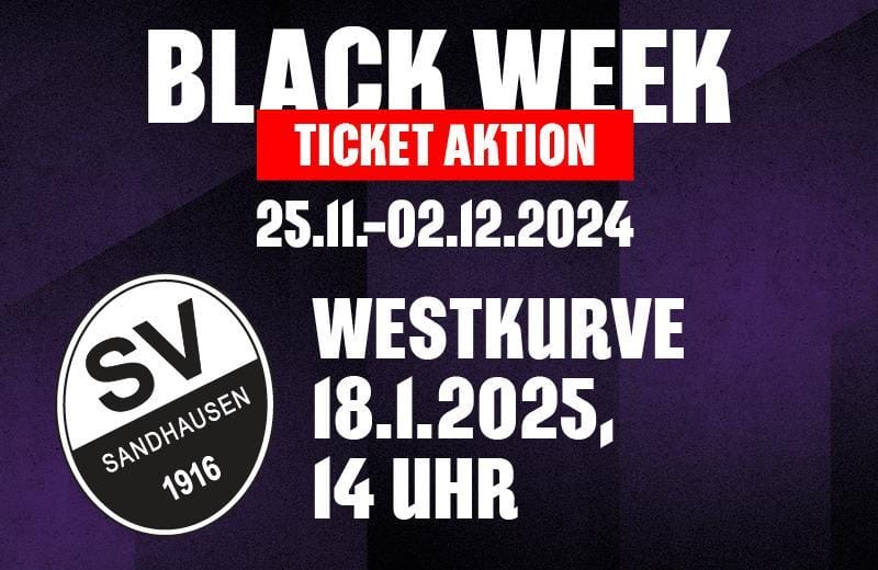 Verkauf für Brückentag gegen den SV Sandhausen startet mit BLACK WEEK-Special