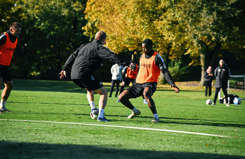 Drinnen wie draußen: Volle Konzentration beim Training am Dienstagvormittag