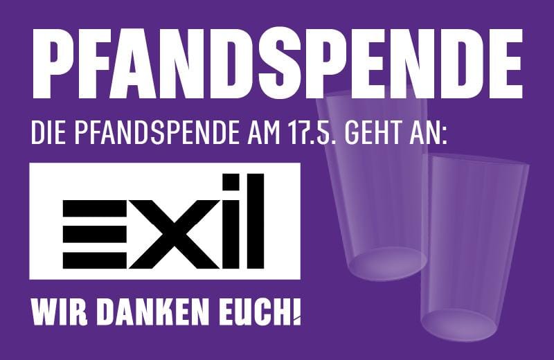 Becherspende für Exil e.V.