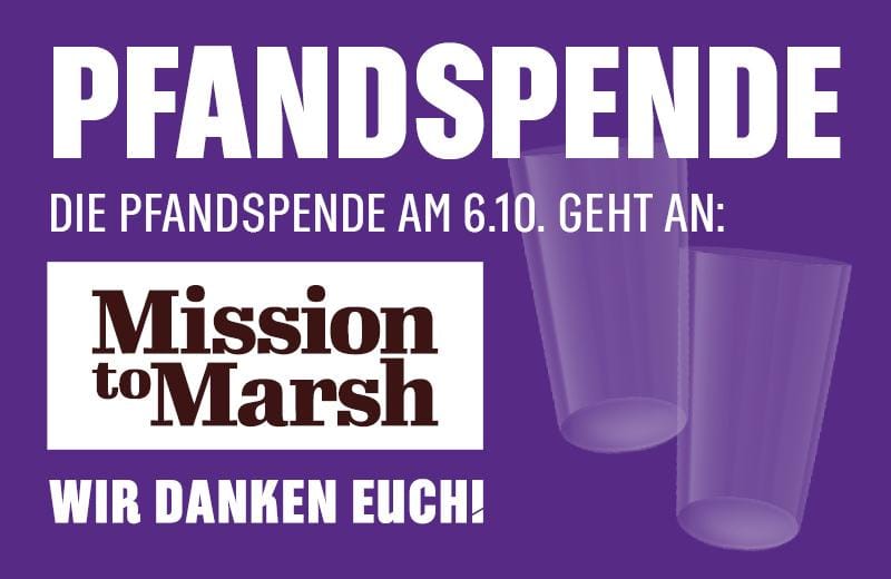 Becherpfand für „Mission to Marsh“