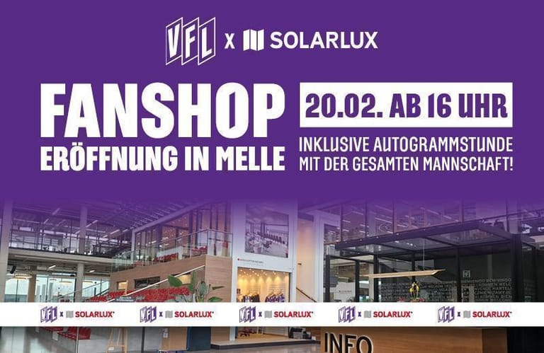 Eröffnung des neuen VfL-Fanshops am Solarlux Campus