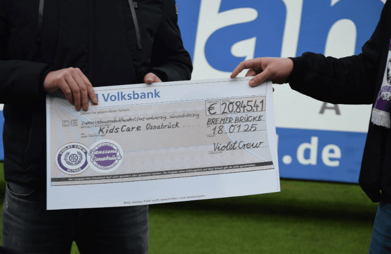 Überragende Spendensumme: Weihnachtsspendenaktion der Violet Crew und Fanszene Osnabrück 2024